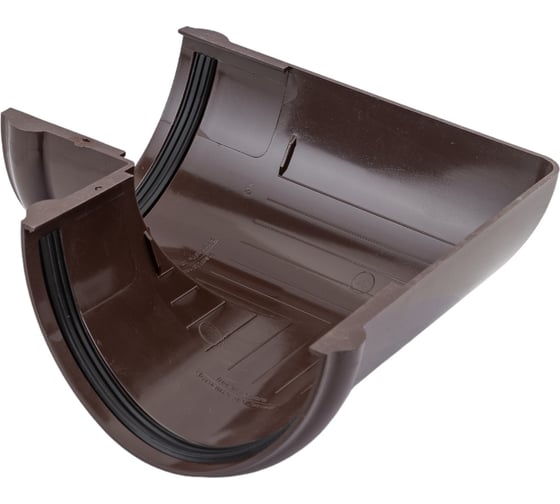 Угол желоба Технониколь (ПВХ; 90 градусов; коричневый; 1 шт) TN359460