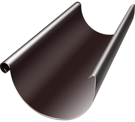Желоб полукруглый Grand Line GL PU, 125 мм, 3 м, RAL 8017 019940