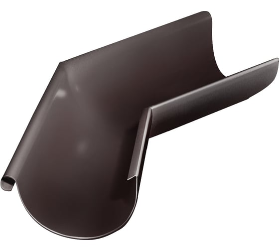 Угол желоба внешний Grand Line GL PU 135 гр 125 мм RAL 8017 026973