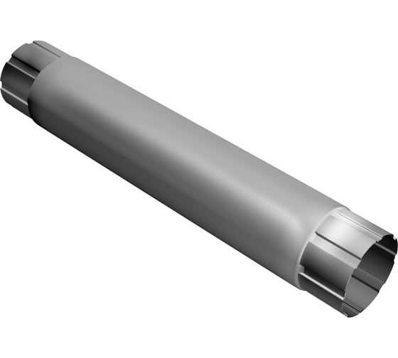 Труба круглая соединительная Grand Line GL PU90 мм 1 м RAL 9003 018771