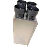 Распределительная камера Brofer Итальянский пленум бокс на 4 выхода 75мм или 90мм, 442х237х202мм PLUGPVMCSH4