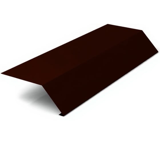 Планка карнизная МЕТАЛЛИК И КО 65x100x2000, Оц 0.40, RAL 8017, в пленке О0000051328 1