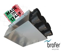 Итальянский пленум бокс/распределительная камера Brofer на 6 выходов, 75мм или 90мм, 442x362x202мм PLUGPVMCSH6