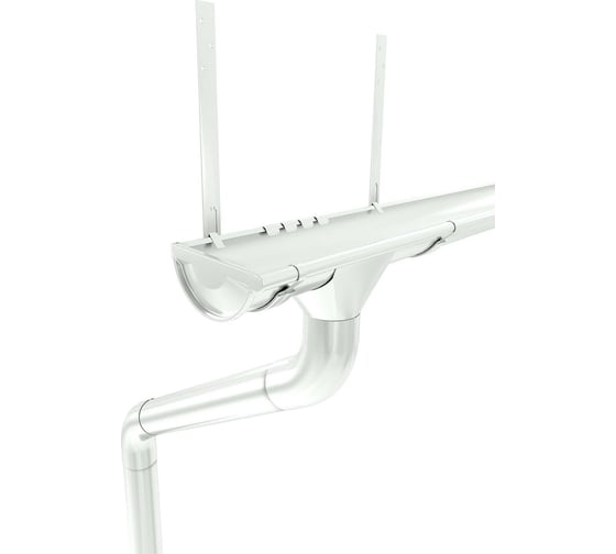 Комплект водостока Grand Line GL PE 125/90 RAL9003 6 м/3 м 746807 1