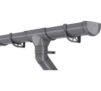 Комплект водосточной системы ТЕХНОНИКОЛЬ ТН ОПТИМА для ската 6 м (труба 1,5м), серый X3620810