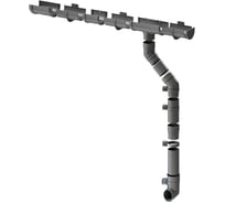 Комплект водосточной системы ЛМ маркет Docke Premium 1.5 м, графит 9/3 квс_деке_премиум_графит_9_3_fbs