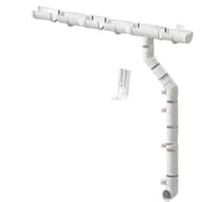 Комплект водосточной системы ЛМ маркет Docke Premium 1.5 м, пломбир 3/3 с метал кронштейн квс_деке_премиум_МТЛ_пломбир_3_3