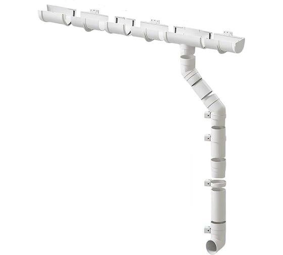 Комплект водосточной системы ЛМ маркет Docke Premium 1.5 м, пломбир 3/3 квс_деке_премиум_пломбир_3_3_фбс 1