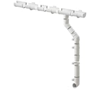 Комплект водосточной системы ЛМ маркет Docke Premium 1.5 м, пломбир 12/3 с 1 ТРУБОЙ квс_деке_премиум_пломбир_1ТРУБА_12_3