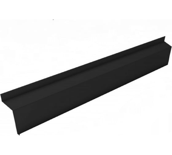 Планка примыкания 4Roof, 2 метра, окрашенный алюминий, черный 120324 1
