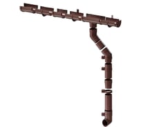 Комплект водосточной системы ЛМ маркет Docke Premium 1.5 м, шоколад 3/3 с метал кронштейн квс_деке_премиум_МТЛ_шоколад_3_3