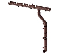 Комплект водосточной системы ЛМ маркет Docke Premium 1.5 м, шоколад 6/3 с метал кронштейн квс_деке_премиум_МТЛ_шоколад_6_3