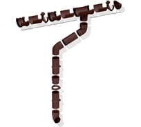 Комплект водосточной системы ЛМ маркет FINEBER 1.5 м, шоколад 6/3 квс_fineber_шоколад_6_3