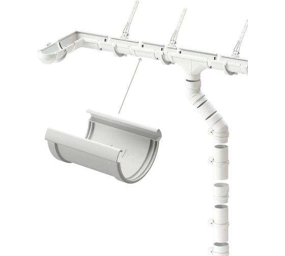Соединитель желобов DOCKE PREMIUM пломбир PVSS-1044