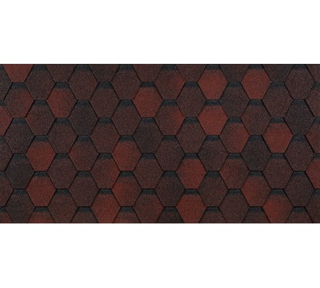 Гибкая черепица DOCKE PIE EURASIA ШЕСТИГРАННИК красный ZRKQ-1114