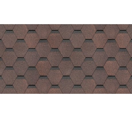 Гибкая черепица DOCKE PIE STANDARD СОТА коричневый ZRSM-1023