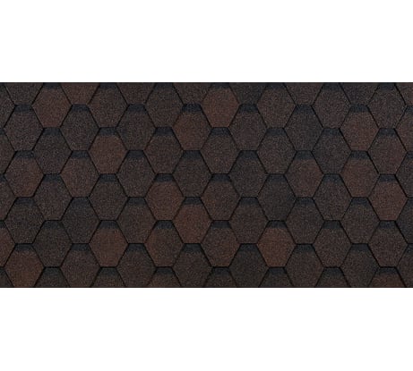 Гибкая черепица DOCKE PIE EURASIA ШЕСТИГРАННИК коричневый ZRKQ-1023