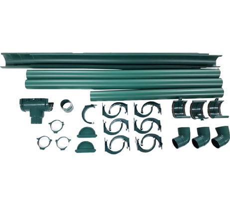 Комплект водосточной системы VN (ПВХ; зеленый) G130 K1.5 L6H3-G