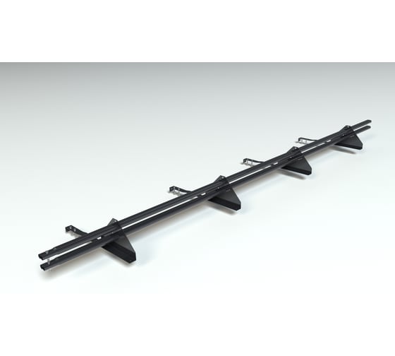 Комплект трубчатого снегозадержания Roofsystems Prestige Zn, для натуральной черепицы, 3 метра, черный, RAL 9005 112812