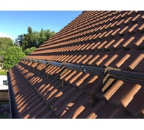 Комплект трубчатого снегозадержания Roofsystems Prestige Zn, для натуральной черепицы, 3 метра, нат. красный, RAL 8004 113189