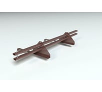 Комплект трубчатого снегозадержания Roofsystems Prestige Zn, для натуральной черепицы, 1,5 метра, коричневый, RAL 8017 119070