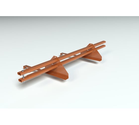 Комплект трубчатого снегозадержания Roofsystems Prestige Zn, для натуральной черепицы, 1,5 метра, нат. красный, RAL 8004 120416