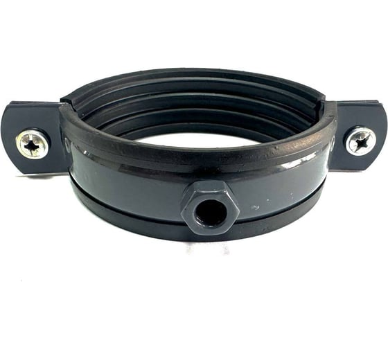 Хомут трубы IMPLAST 80 металл с упл. серый 16022 1