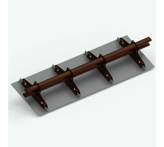 Снегозадержатель SKYDDSYSTEM комплект для фальца 1,5м + 1,5м, RAL 8017, МАЛ.КОРОБ, СС01098017