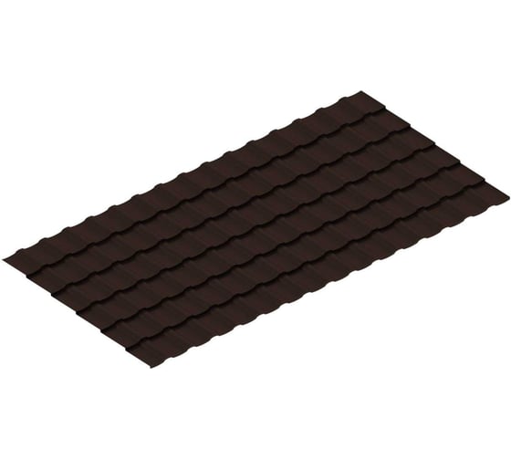 Металлочерепица SKYDDSYSTEM 3650мм х 1180мм, 0,5мм, RAL 8017, СС06458017