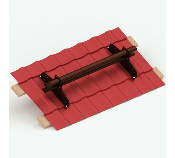 Снегозадержатель комплект для металлочерепицы SKYDDSYSTEM 1,5м + 1,5м, RAL 8017, КОРОБ, СС01188017