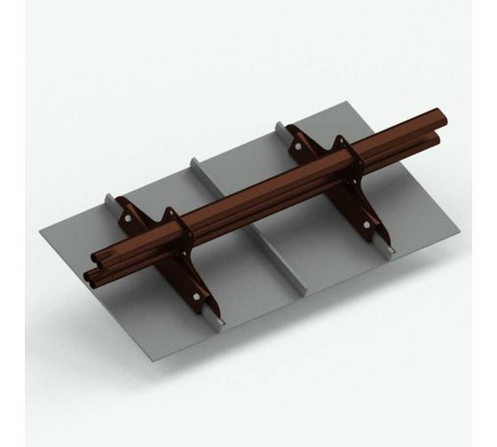 Снегозадержатель SKYDDSYSTEM комплект для фальца 1,5м + 1,5м, RAL 8017, КОРОБ, СС01208017