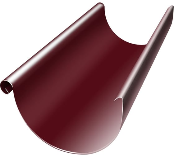 Желоб полукруглый Grand Line GL PU 125 мм 2,5м RAL 3005 ШК 087954