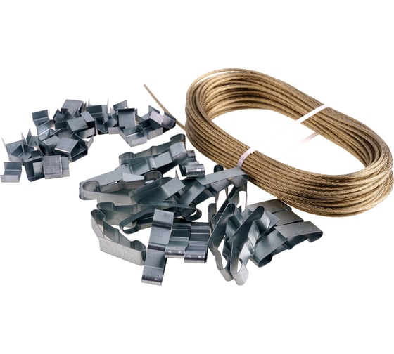 Комплект крепежа в водосточную трубу в 2 нитки, 20 м (трос+крепежи) Extherm DRAIN/2 EXTHERM DRAIN/2