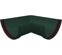 Угол желоба Grand Line 90 градусов, универсальный, ПВХ GL, зеленый RAL 6005 267530