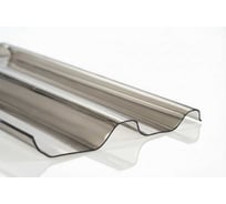 Композитный лист COMPOGLASS КРИСТАЛЛ трапеция С-20, прозрачный, бронза, глянцевый, 0,8 мм, 1150х2000 мм CG-00010762