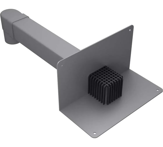 ПВХ воронка парапетная TERMOCLIP 100х100 мм, длина 650 мм с отводом и листоуловителем (В15) 149263-026