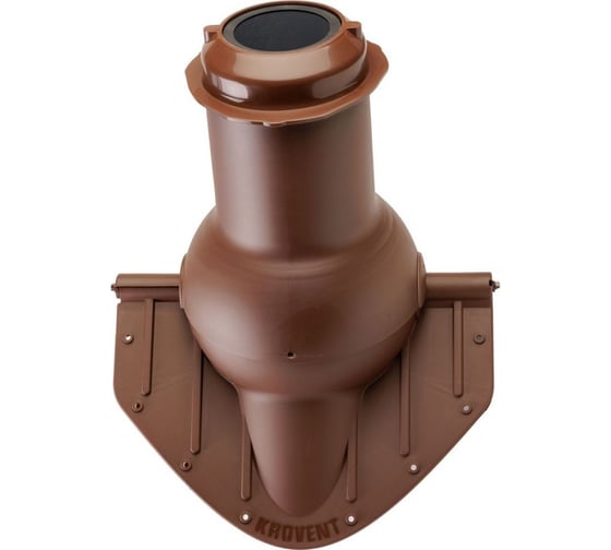 Выход канализации коньковый KROVENT Pipe-Cone 125/100 коричневый 836283