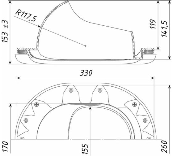 Проходной элемент Татполимер ТP-87/S (зеленый) 29303