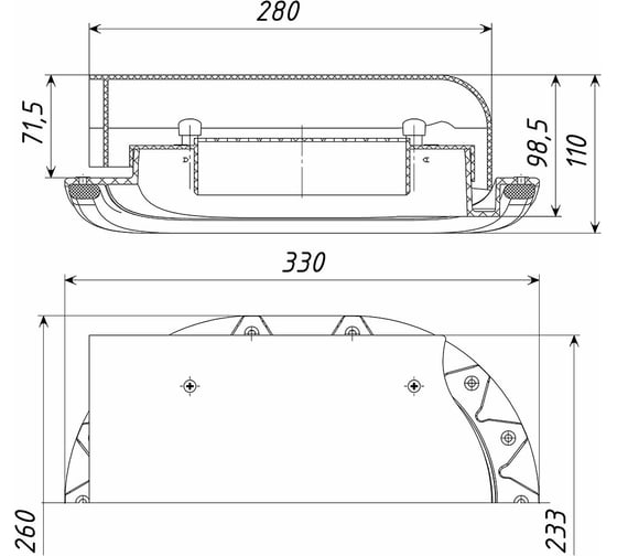 Кровельный аэратор Татполимер ТР-88/S красный 29292