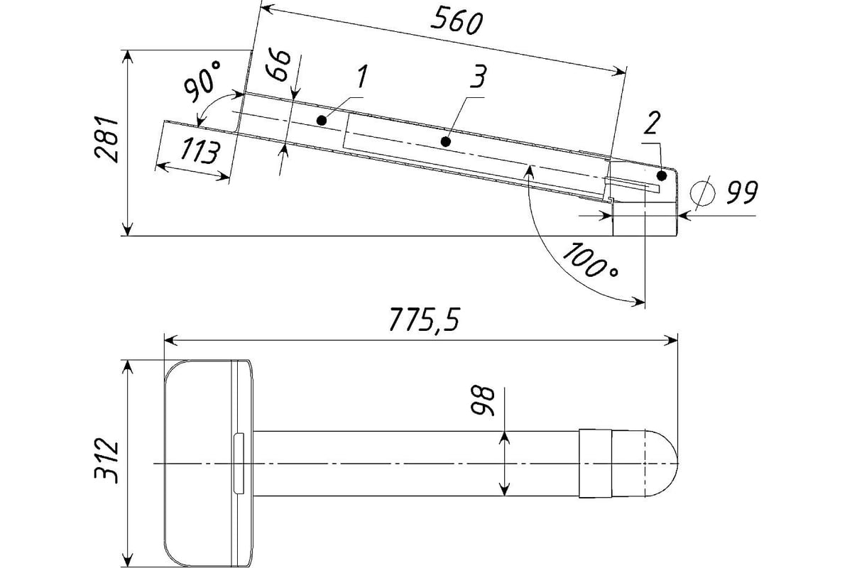 Парапетная прямоугольная (скапер) воронка Татполимер ТП-01.П.ПП черная ...