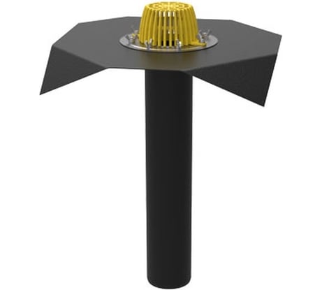 Кровельная воронка Татполимер 110х600 мм с фартуком из полимербитумного полотна ТП-01.100/6/В 27367