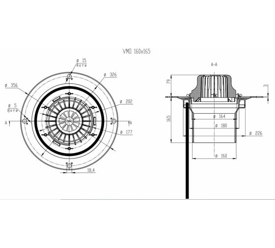 Воронка с фланцем с обогревом Fachmann VMО 160x165 мм 01.013