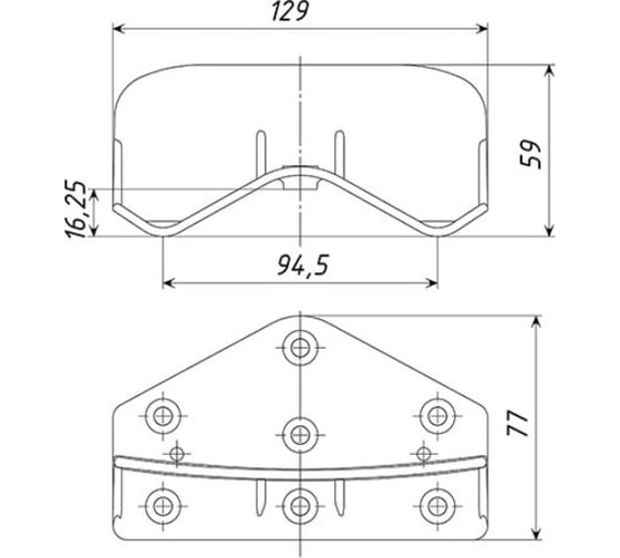 Снегозадержатель Татполимер TP Sigma (10 шт, прозрачный) 51872