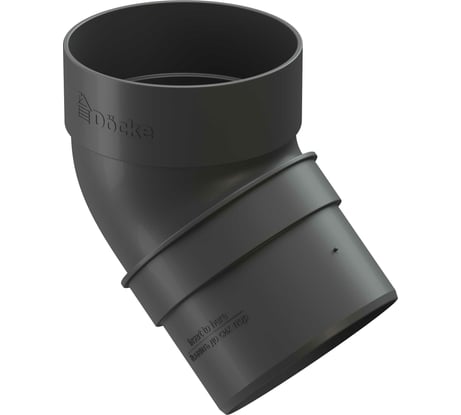 Колено DOCKE STANDARD (80 мм; 45 градусов; серый 7024) PVTL-1045