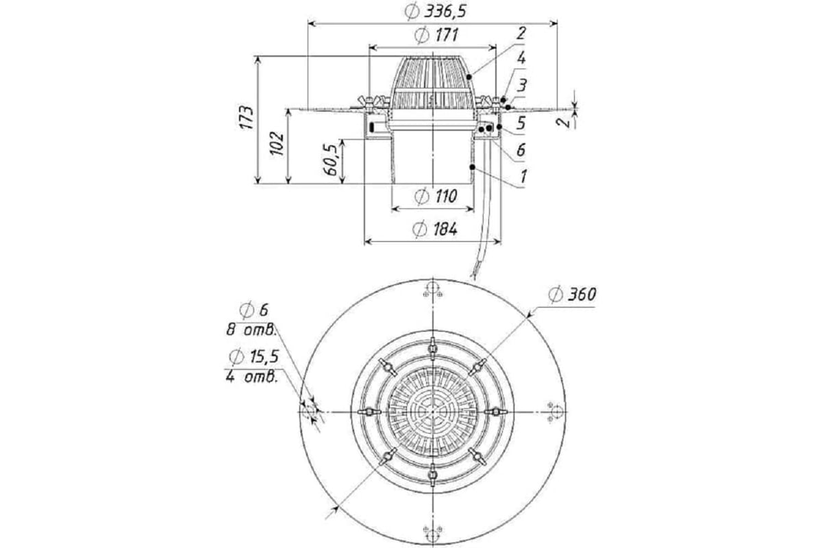 Кровельная воронка Татполимер ТП-01.100-Э 10694 - выгодная цена, отзывы ...