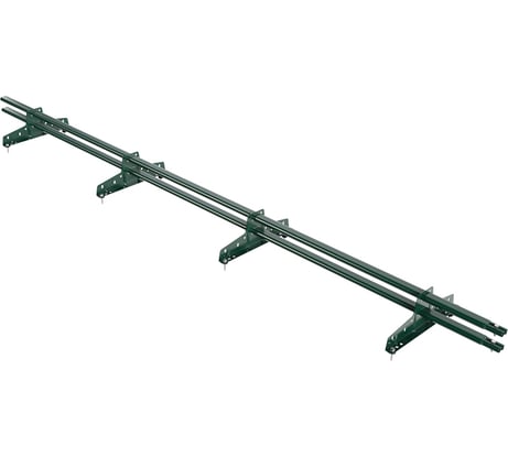 Трубчатый снегозадержатель Borge 3 м, 4 опоры, зеленый мох RAL 6005 01.010.30.04.01.100.6005