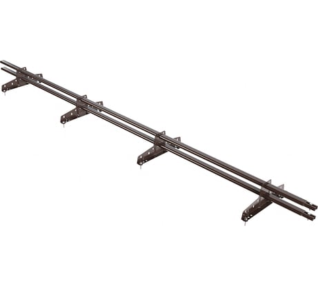 Трубчатый снегозадержатель Borge 3 м, 4 опоры, коричневый шоколад RAL 8017 01.010.30.04.01.100.8017