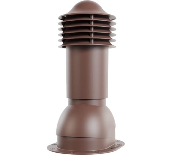 Вентиляционная труба для готовой мягкой и фальцевой кровли Viotto диаметр 110 мм, высота 550 мм, утепленная, коричневый шоколад RAL 8017 07.506.01.01.06.600.8017 1