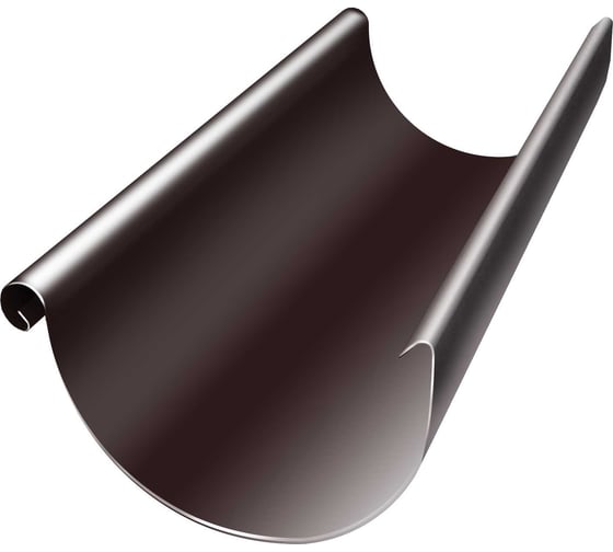 Желоб Grand Line Optima полукруглый, 125 мм, 3 м, RAL 8017 ШК 157016