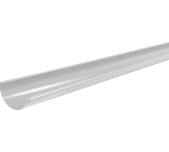 Желоб Grand Line полукруглый, 125 мм, 3 м, RAL 9003 ШК 155826